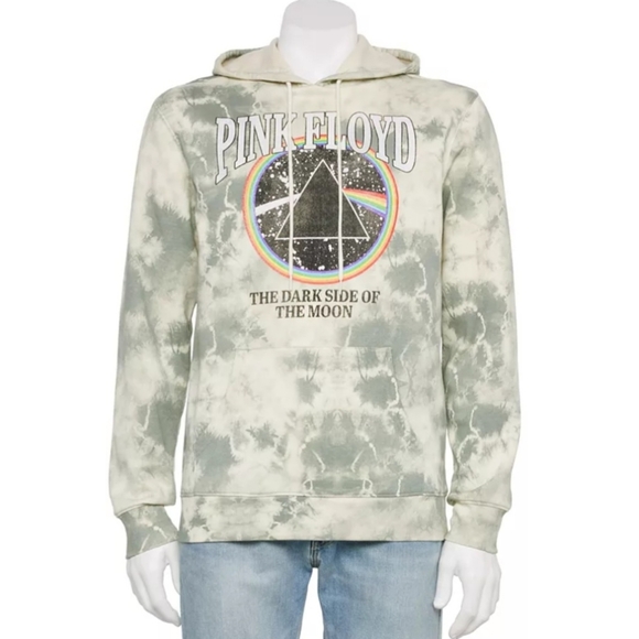 PINK FLOYD " THE DARK SIDE OF THE MOON" GRAPHIC HOODED FLEECE. SIZE LARGE. - Picture 1 of 8